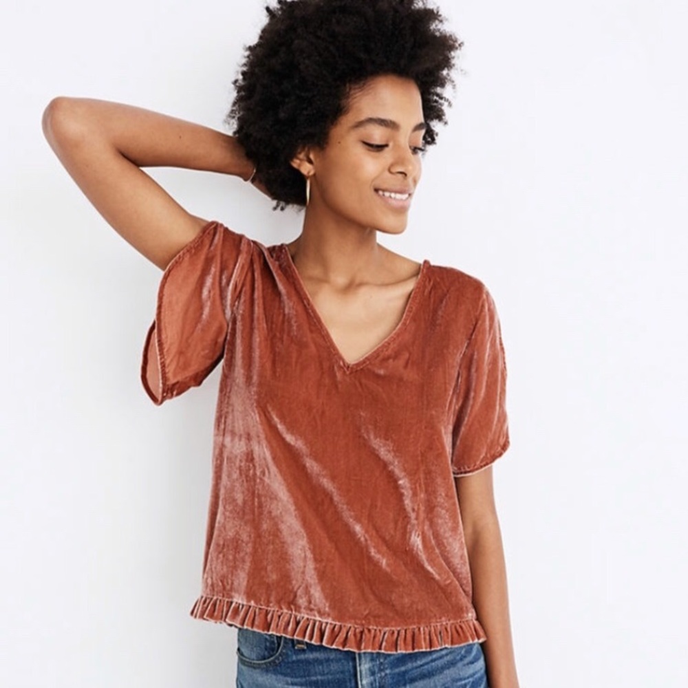 Madewell🌸Velvet Top